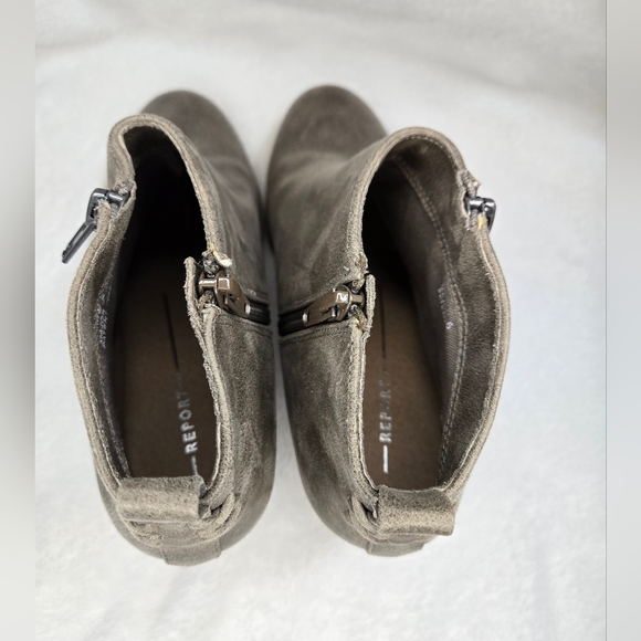 Report Ankle Boots booties heels suade leather NWOT taupe - Picture 4 of 7